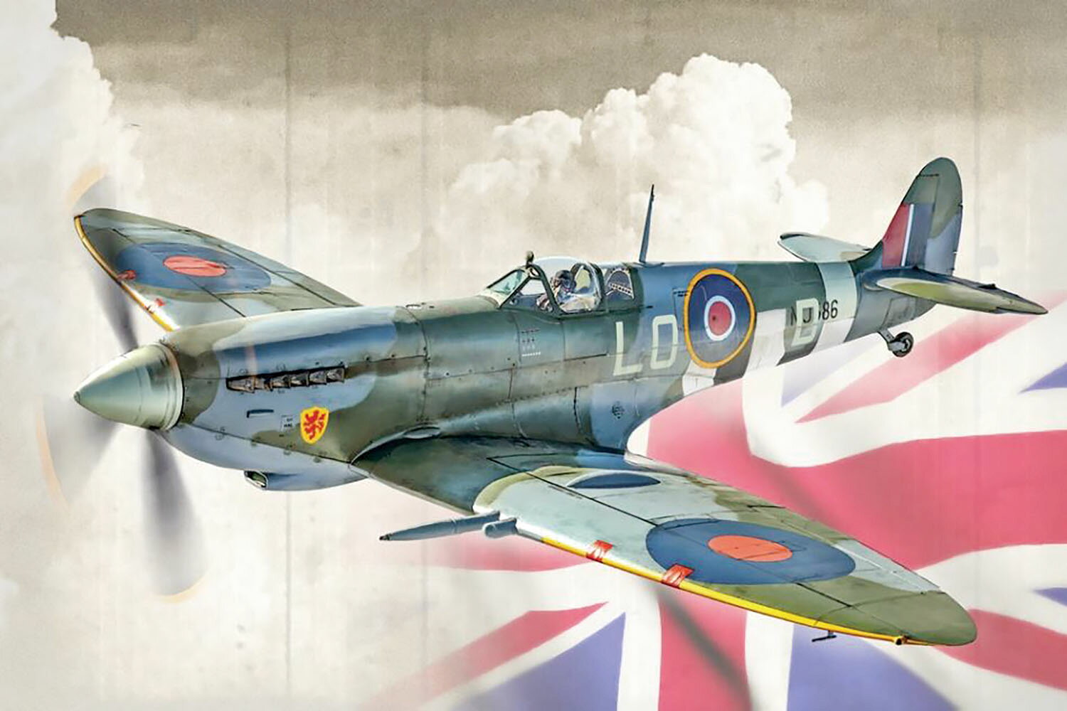 1/48 WW.II イギリス空軍 スピットファイアMk.IX エース 【IT2843】 (プラモデル)