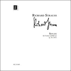 【輸入楽譜】シュトラウス, Richard: バイオリン・ソナタ 変ホ長調 Op.18