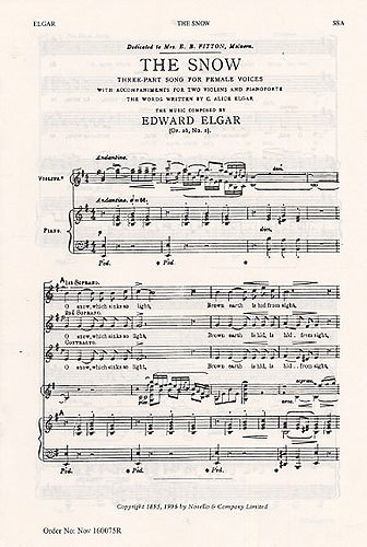 【輸入楽譜】エルガー, Edward: 雪 Op.26/1