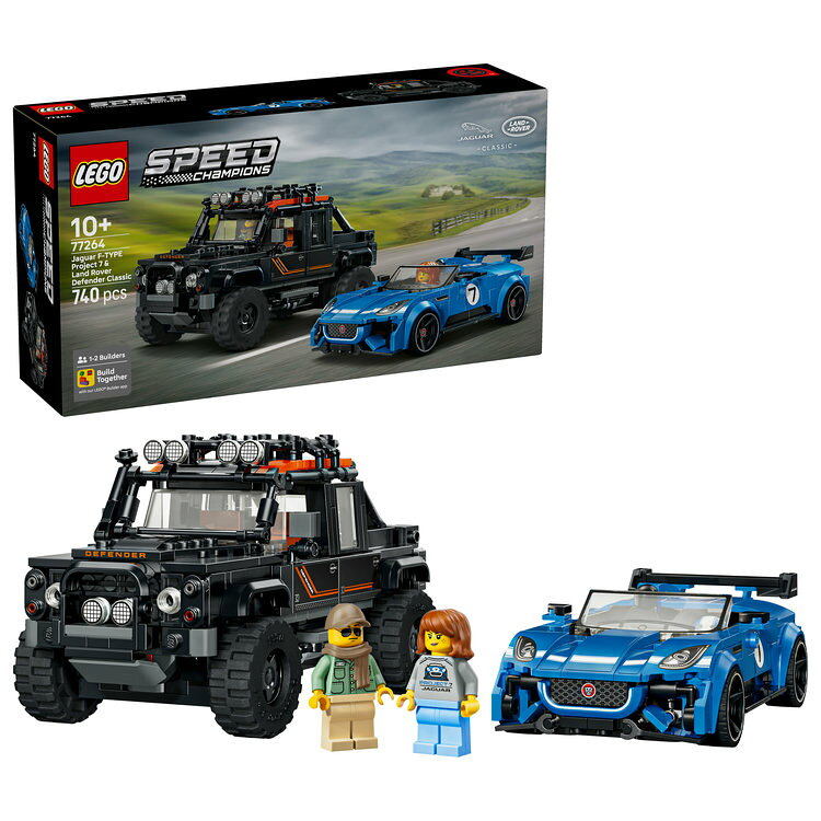 レゴ(LEGO) スピードチャンピオン Jaguar Project 7 & Land Rover Defender 77264 おもちゃ 玩具 プレゼント 10歳 11歳 12歳