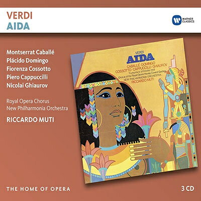 【輸入盤】『アイーダ』全曲 ムーティ&ニュー・フィルハーモニア管、カバリエ、ドミンゴ、コッソット、他(1974 ステレオ)(3CD)