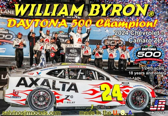 1/24 ウイリアム・バイロン #24 アクサルタ シボレー カマロ ZL1 デイトナ500 ウィナー NASCAR 2024 【HMC2024WBD】 (プラスチックモデルキット)
