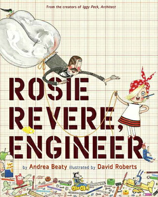 Rosie is a brilliant inventor of gizmos and gadgets who dreams of becoming a great engineer. When her great-great-aunt Rose (Rosie the Riveter) comes for a visit and mentions her one unfinished goalNto flyNRosie sets to work building a contraption to fulfill her aunt's dream. Illustrations.