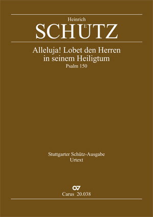【輸入楽譜】シュッツ, Heinrich: ダヴィデ詩篇集 第150番「アレルヤ! その聖所にて主をほめたたえよ」 SWV 38(独語)/ヴォルフ編: 指揮者用大型スコア