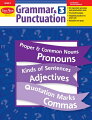 Provide your students with the grammar and punctuation practice they need in order to perform successfully on classroom assignments, in the real world, and on state tests! 25 grammar and punctuation rules are supported by downloadable interactive charts and reproducible practice pages to help students develop important language skills. Interactive and reproducible activities motivate students as they practice grammar and punctuation skills. Content includes: * parts of a sentence * kinds of sentences * conjunctions * common and proper nouns * singular, plural, and possessive nouns * pronouns and possessive pronouns * verbs * subject-verb agreement * present and past tenses * adjectives * comparative and superlative adjectives * using I and me correctly * commas in lists, dates, addresses, and with introductory words and names * quotation marks * using can and may correctly