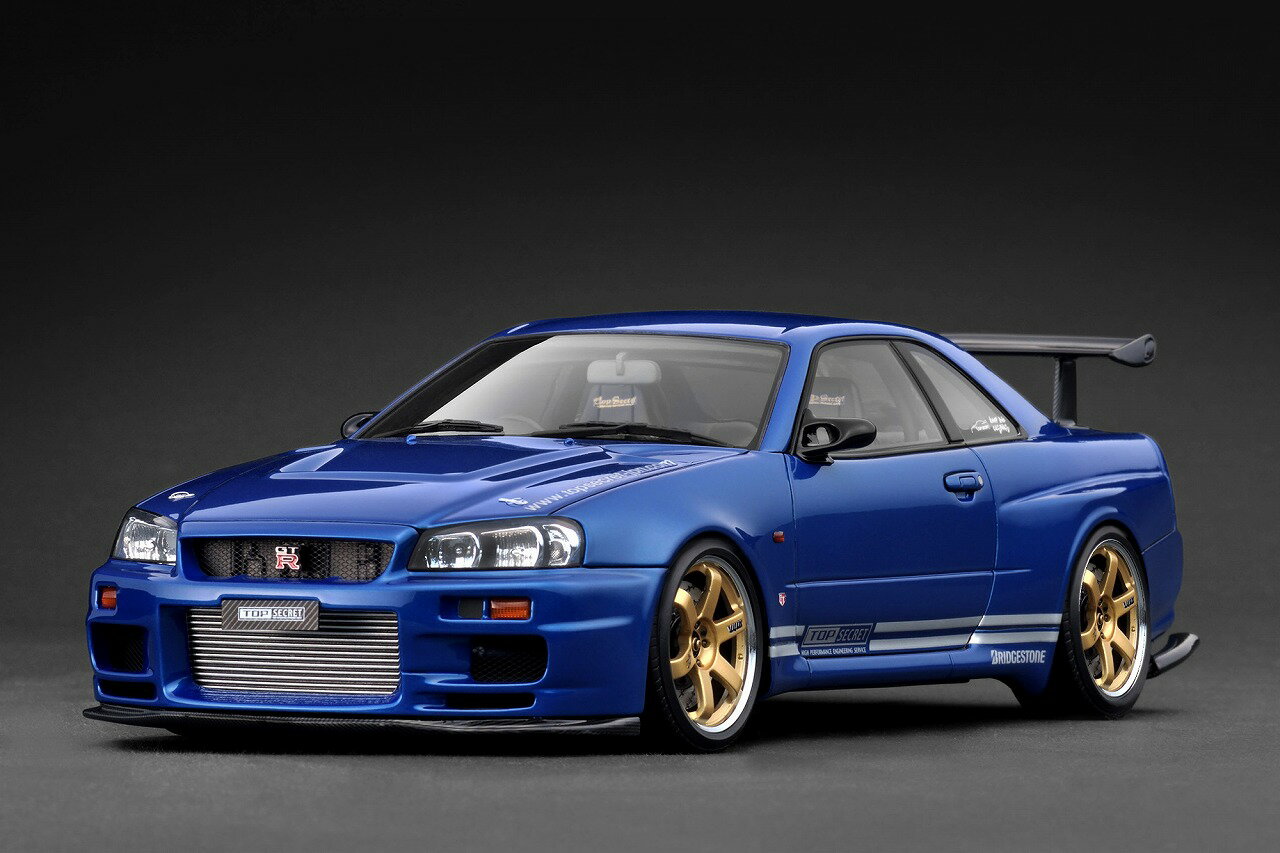 ignition model 1/18 TOP SECRET 34GT-R (BNR34) Blue Metallic (1/18 Scale) 【IG3848】 (ミニカー)