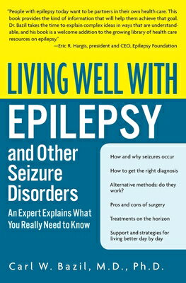 Treatment options, lifestyle strategies, and emotional support for two million Americans. Epilepsy, once mistakenly associated with demonic possession, has for centuries been a poorly understood illness. Today, though it affects nearly one out of every one hundred Americans, little comprehensive information can be found on bookshelves regarding this common and complex neurological disease. Until now! Using his expertise in pharmacology and neuroscience, Dr. Carl Bazil demystifies epilepsy and other seizure disorders and offers medical, practical, and emotional support to patients and their families. He explains how and why seizures occur, and thoroughly discusses treatment options, the pros and cons of surgery, experimental and alternative treatments, strategies for daily living, and much more. Substantiated with case examples, this useful book provides a much-needed window into epilepsy so that patients can achieve the full life they deserve.