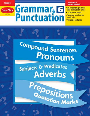 Provide your students with the grammar and punctuation practice they need in order to perform successfully on classroom assignments, in the real world, and on state tests! 25 grammar and punctuation rules are supported by downloadable interactive charts and reproducible practice pages to help students develop important language skills. Interactive and reproducible activities motivate students as they practice grammar and punctuation skills. Content includes: * kinds of sentences * subjects and predicates * compound sentences * common and proper nouns * singular and plural nouns * verb tenses * types of pronouns * pronouns and antecedents * possessive nouns and pronouns * adjectives * comparative and superlative adjectives * adverbs * prepositions * prepositional phrases * comma usage * quotation marks * tricky word usage