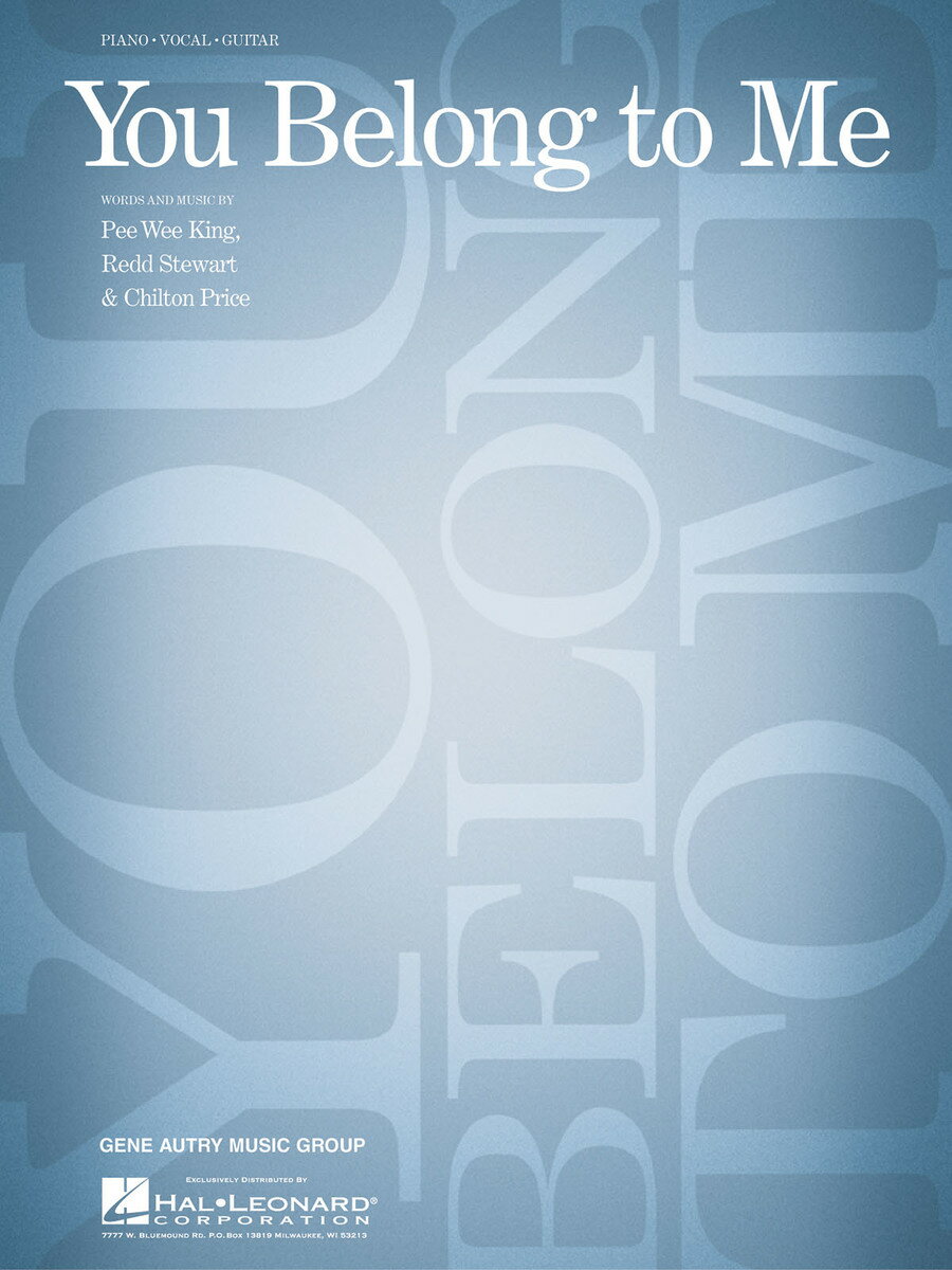 【輸入楽譜】YOU BELONG TO ME