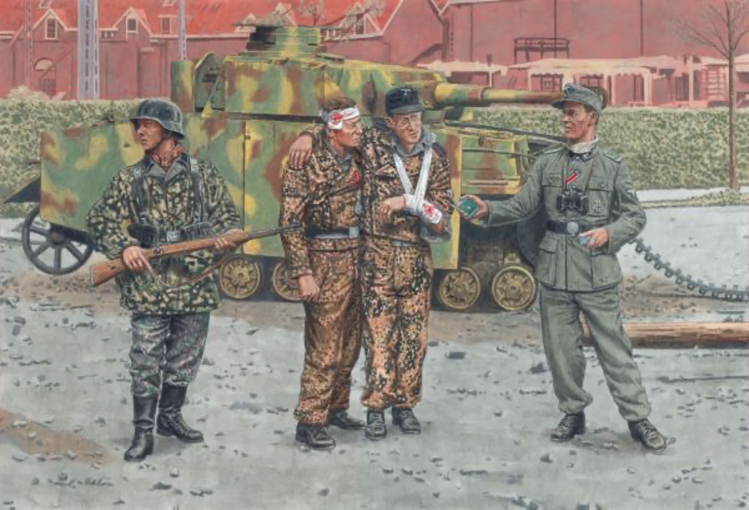 ドラゴン 1/35 WW.II ドイツ軍 負傷した武装親衛隊兵と装甲擲弾兵 アルンヘム 1944 (フィギュア4体セット)Gen2 【DR6648】 (プラモデル)