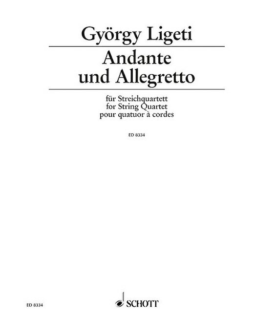 【輸入楽譜】リゲティ, Gyorgy: アンダンテとアレグロ