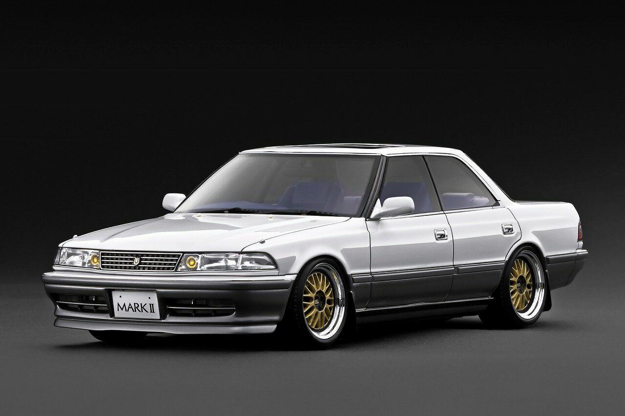 ignition model TOYOTA MARKII2.5 GT TWIN turbo (JZX81)Pearl White / Silver (1/18 Scale) 【IG3856】 (ミニカー)