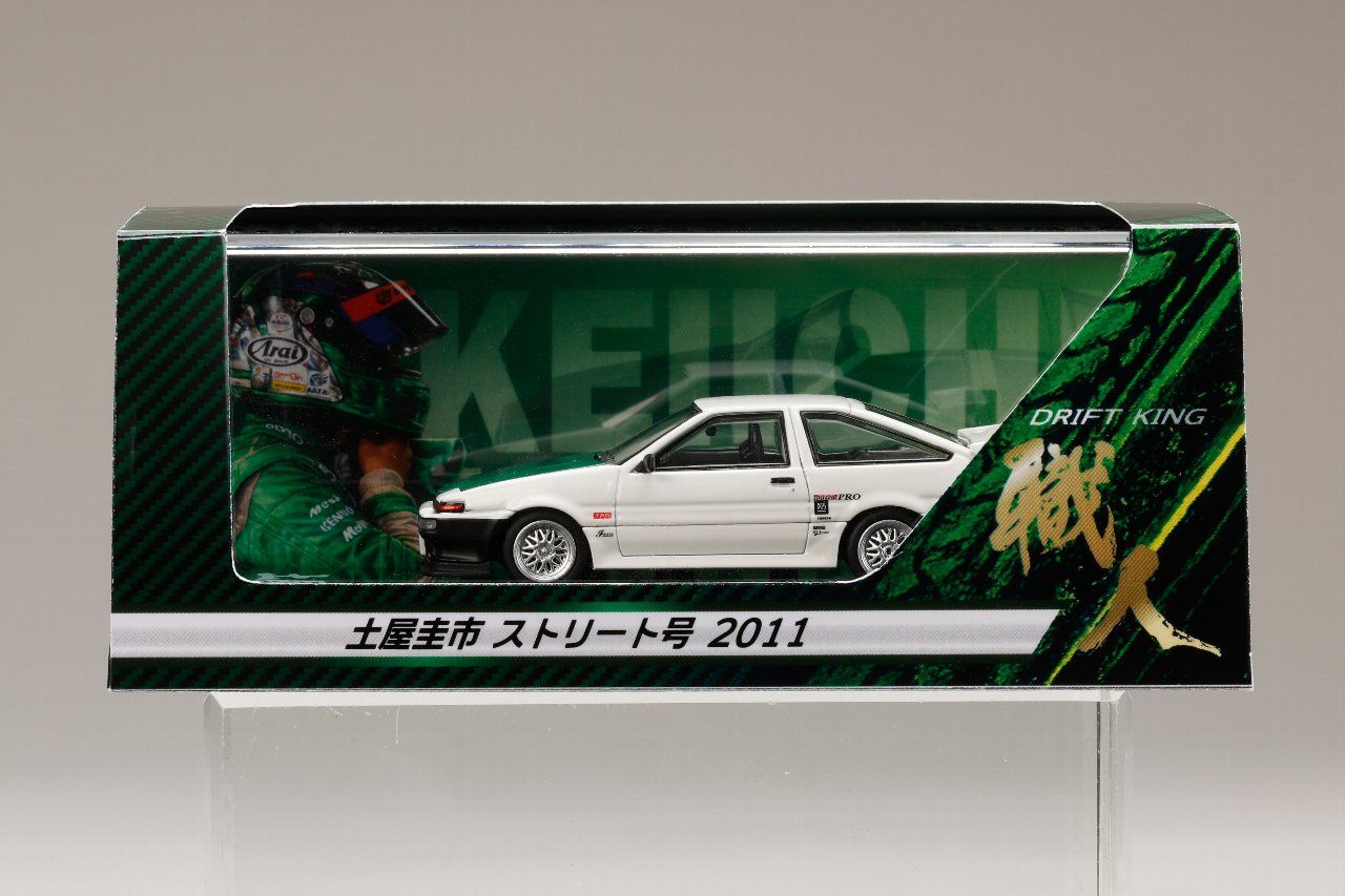 HJ64 1/64 トヨタスプリンタートレノ (AE86) 土屋圭市 ストリート号 2011 【HJ646052DCK】 (ミニカー)