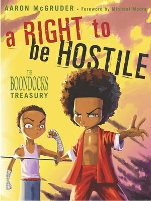 Here's the first big book of The Boondocks, more than four years and 800 strips of one of the most influential, controversial, and scathingly funny comics ever to run in a daily newspaper. 
"With bodacious wit, in just a few panels, each day Aaron serves up--and sends up--life in America through the eyes of two African-American kids who are full of attitude, intelligence, and rebellion. Each time I read the strip, I laugh--and I wonder how long The Boondocks can get away with the things it says. And how on earth can the most truthful thing in the newspaper be the comics?"
ーーFrom the foreword by Michael Moore