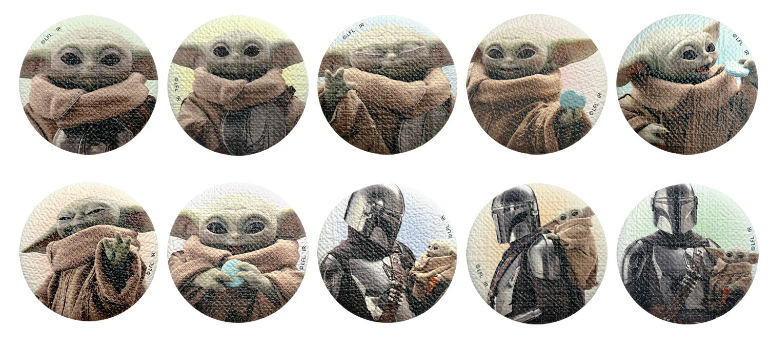 「スター・ウォーズ/マンダロリアン」のランダムウォールアート缶バッジ(BOX)です。全10種が揃うコンプリートBOXです。【対象年齢】：15歳以上【商品サイズ (cm)】(幅×高さ×奥行）：5.6×5.6×0.5