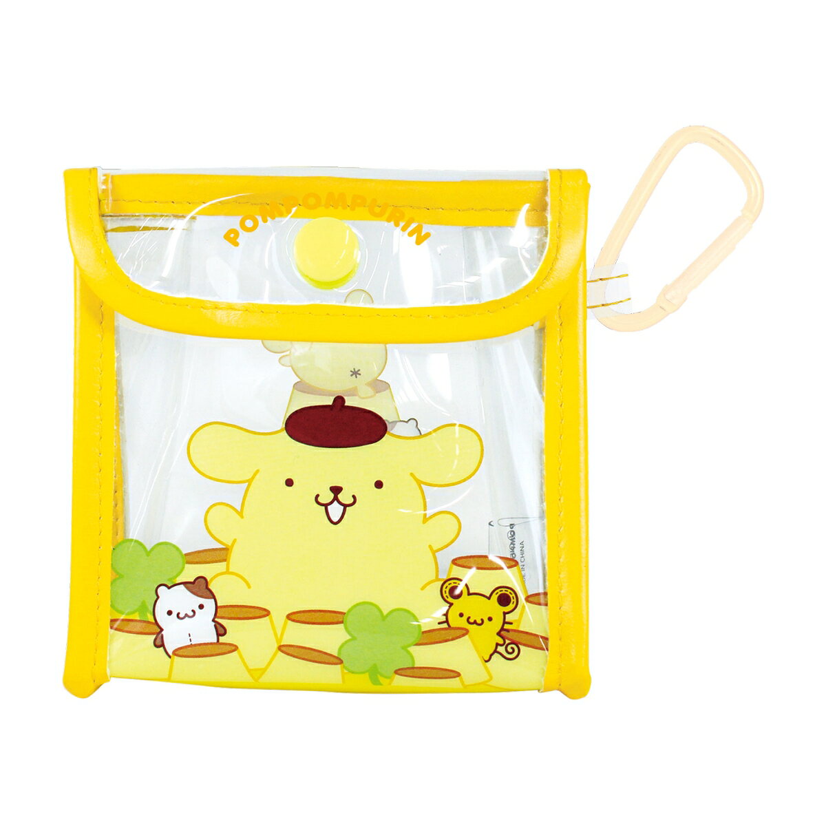サンリオキャラクターズカラビナ付きフチイロポーチ うもれっコ／ポムポムプリン