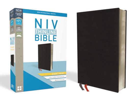 NIV, Thinline Bible, Giant Print, Bonded Leather, Black, Indexed, Red Letter Edition NIV THINLINE BIBLE GP BOND BLA [ Zondervan ]