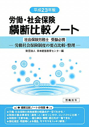 労働・社会保険の各制度間の相違点が一目でわかる。制度の重点事項を「適用」と「給付」に分け、コンパクトに比較。制度別「主要手続」-提出事由・期限・提出先が一覧できる。