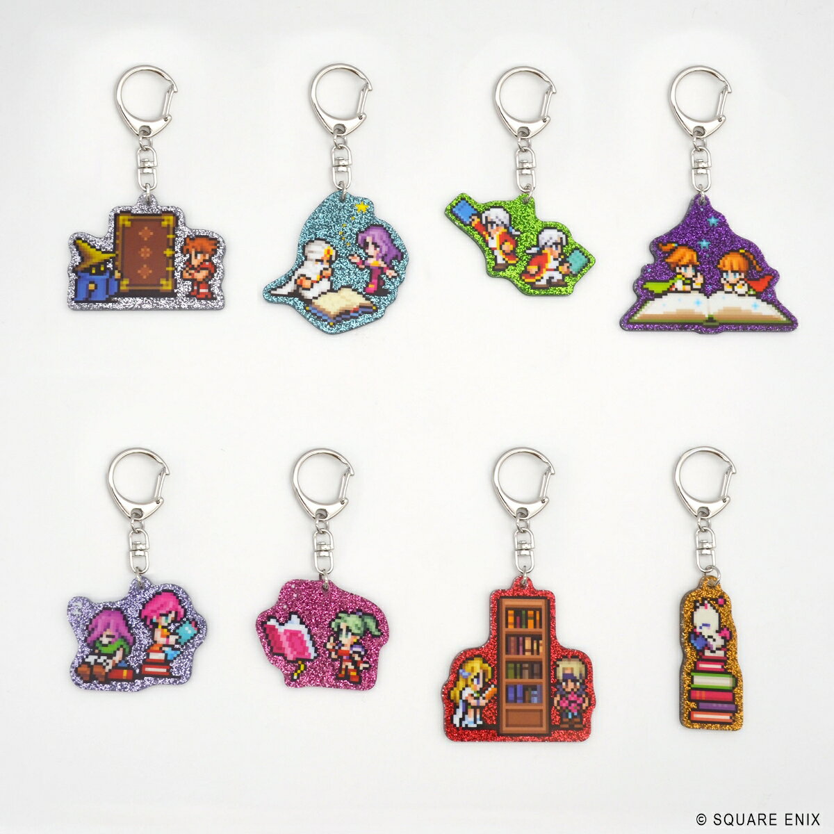 ファイナルファンタジー ピクセルリマスター Book Characters グリッターアクリルキーホルダーコレクション 1BOX=8個入