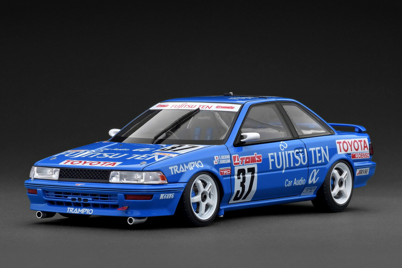 ignition model FUJITSU TEN TOM'S COROLLA (#37) 1991 JTC (1/18 Scale) 【IG3863】 (ミニカー)
