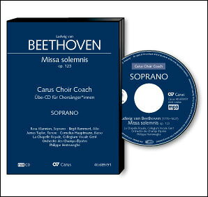 【輸入楽譜】ベートーヴェン, Ludwig van: 荘厳ミサ曲(ミサ・ソレムニス) ニ長調 Op.123(ラテン語): ソプラノ・パート合唱練習用 MP3CD