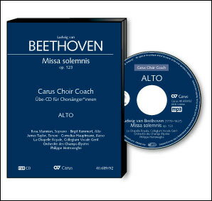 【輸入楽譜】ベートーヴェン, Ludwig van: 荘厳ミサ曲(ミサ・ソレムニス) ニ長調 Op.123(ラテン語): アルト・パート合唱練習用 MP3CD
