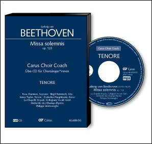 【輸入楽譜】ベートーヴェン, Ludwig van: 荘厳ミサ曲(ミサ・ソレムニス) ニ長調 Op.123(ラテン語): テノール・パート合唱練習用 MP3CD
