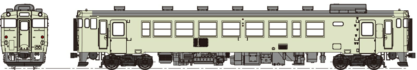 キハ40-500代クリーム10号、動力なし 【TW-K40-500ET】 (鉄道模型 HOゲージ)