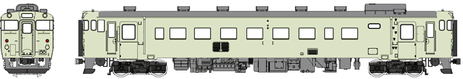 キハ40-100代クリーム10号、動力付 【TW-K40-100EM】 (鉄道模型 HOゲージ)