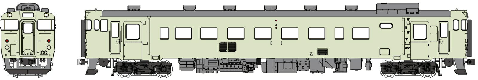 キハ40-100代クリーム10号、動力なし 【TW-K40-100ET】 (鉄道模型 HOゲージ)