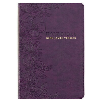 KJV Bible Thinline Large Print (Faux Leather, Purple Floral) KJV BIBLE THINLINE LP (FAUX LE 