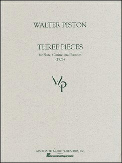 【輸入楽譜】ピストン, Walter: フルート、クラリネットとファゴットのための3つの小品: パート譜セット