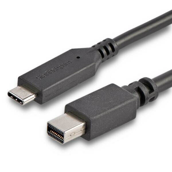 USB Type-C - Mini DisplayPort 変換ディスプレイアダプタケーブル 1.8m 4K/60Hz ブラック