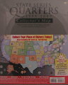 Collectors Map with peg holes to place each State Series Quarter.