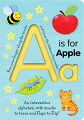 This brilliant, innovative book offers an engaging new way for children to discover and learn basic concepts of the alphabet. Colorful lift-the-flaps on every sturdy page further reinforce easy learning. Each board page features a grooved letter that a child can trace with his finger, a flap to lift to find a surprise, and bright illustrations depicting familiar objects. Full color.

全ての見開きになぞれる立体的なアルファベットとめくれるしかけ。しかけをめくるともう一つ単語がでてきます。文字を書くことに興味を持ち始めた子に特におすすめ。