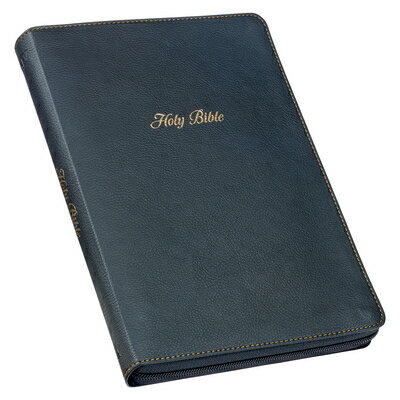KJV Holy Bible, Thinline Large Print Faux Leather Red Letter Edition Thumb Index & Ribbon Marker..