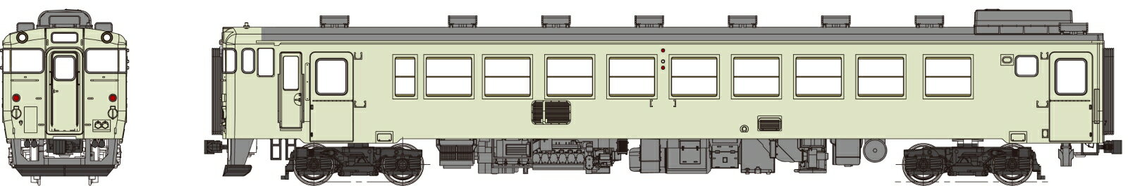 キハ48-500代クリーム10号、動力なし 【TW-K48-500ET】 (鉄道模型 HOゲージ)