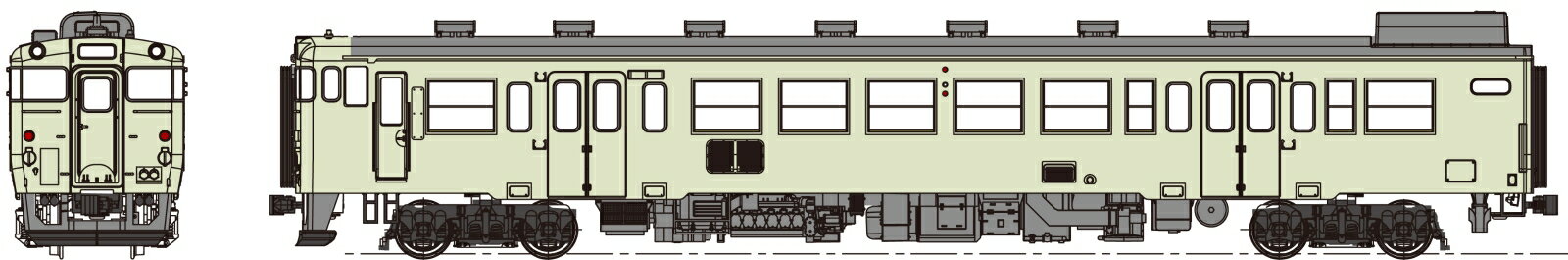 キハ47-0代クリーム10号、動力付 【TW-K47-0EM】 (鉄道模型 HOゲージ)