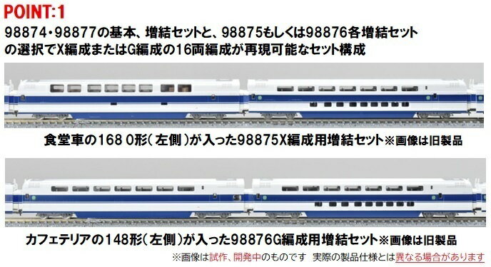 TOMIX JR 100系東海道・山陽新幹線(X編成)増結セット(6両) 【98875】 (鉄道模型 Nゲージ)_1