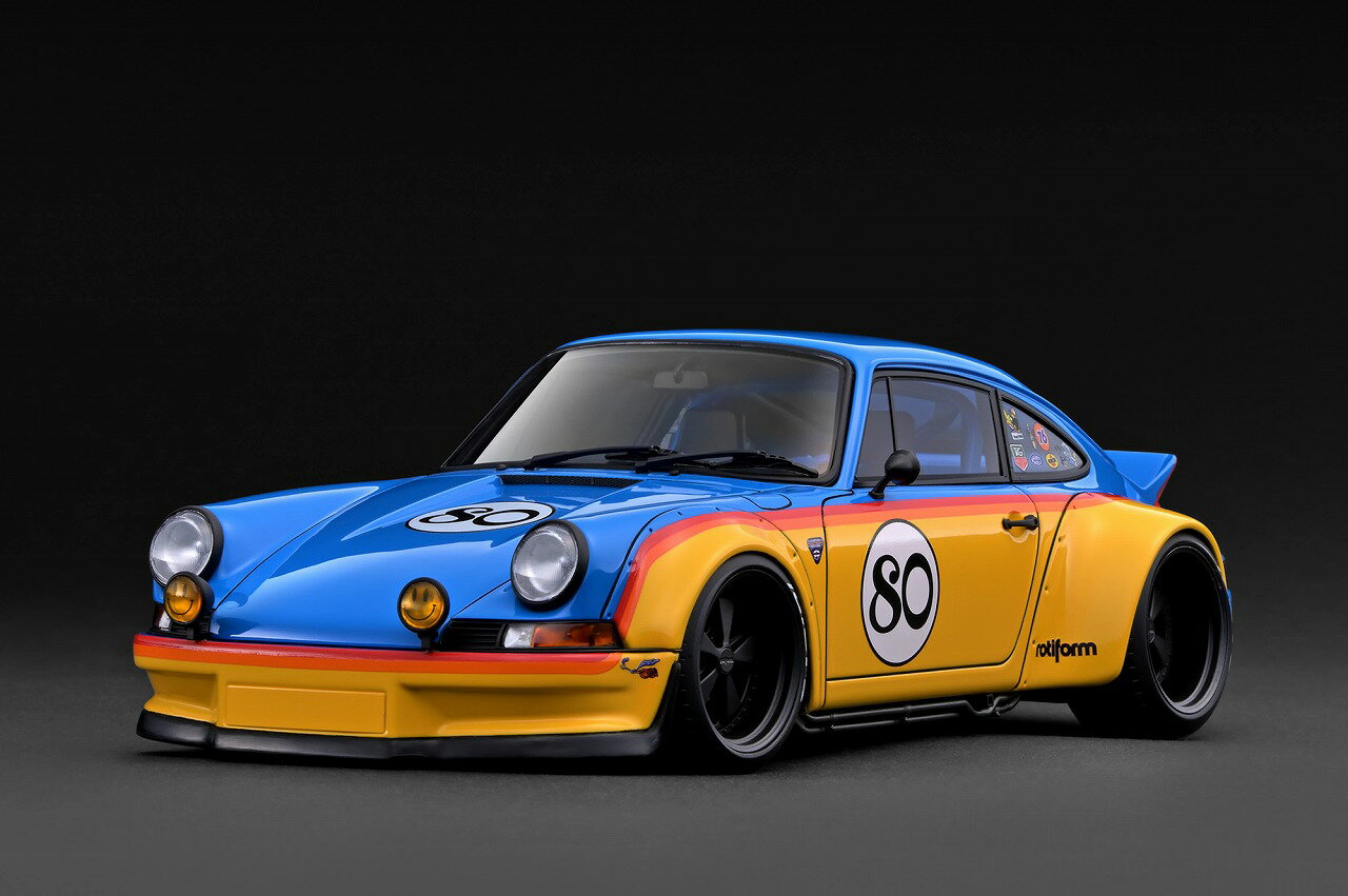 ignition model RWB Backdate Yellow / Blue (1/18 Scale) 【IG3877】 (ミニカー)