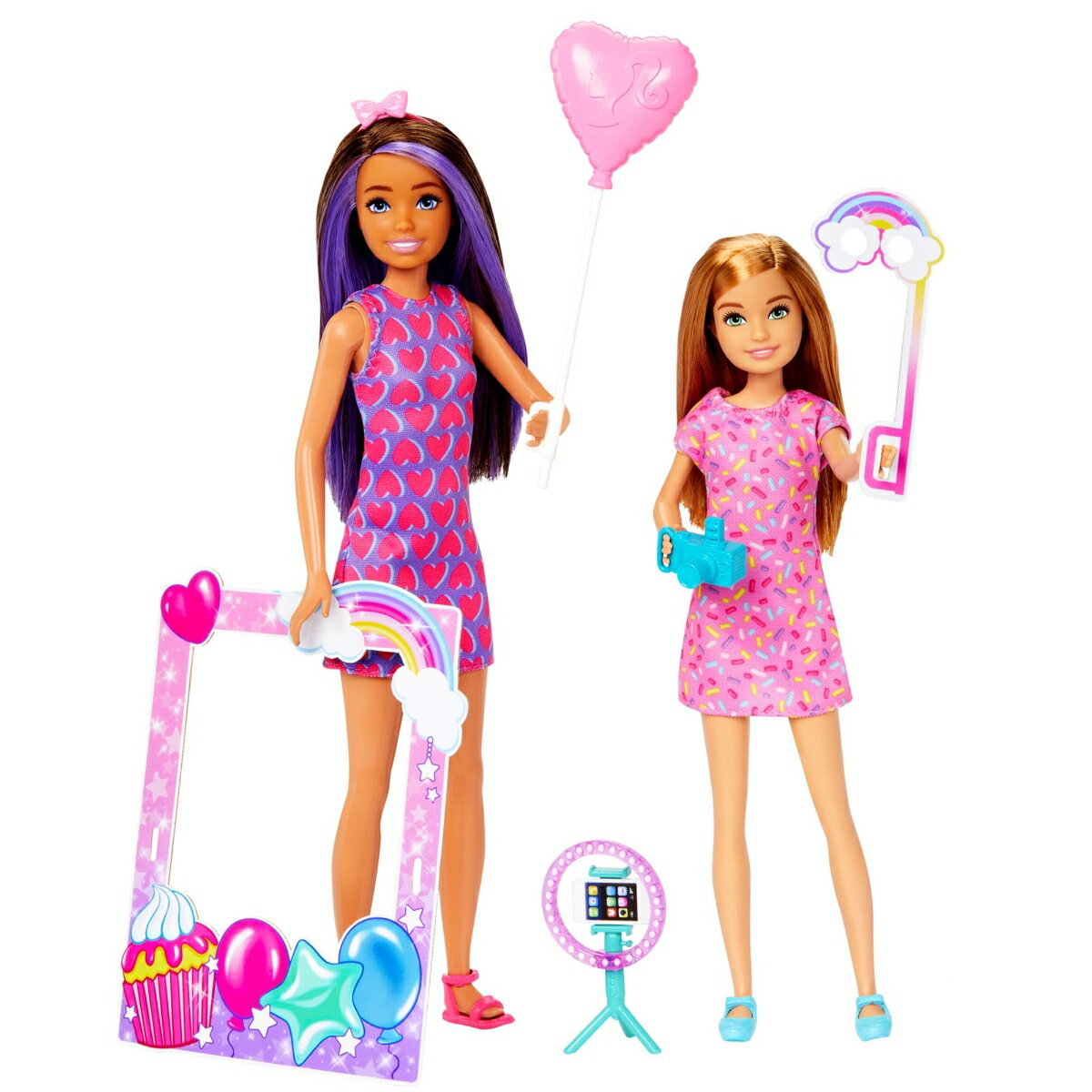 バービー(Barbie) バービーのいもうと スキッパーとステイシー たのしいさつえいセット 【バービー人形】【着せ替え人形】【ドール2体、アクセサリープレイセット】 【3才〜】 HKB12
