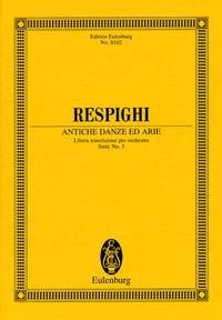 【輸入楽譜】レスピーギ, Ottorino: リュートのための古風な舞曲とアリア 第3組曲/Voss編: スタディ・スコア