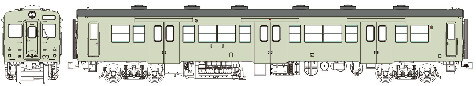 キハ30クリーム10号、動力なし 【TW-K30ET】 (鉄道模型 HOゲージ)