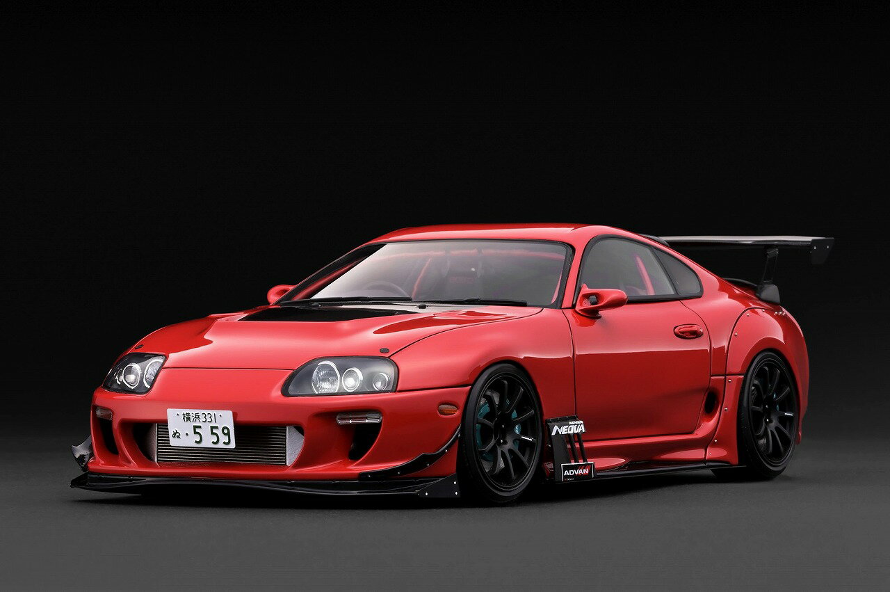 ignition model TOYOTA Supra RZ (JZA80) ORIDO-STREET Ver.Red(1/18 Scale)