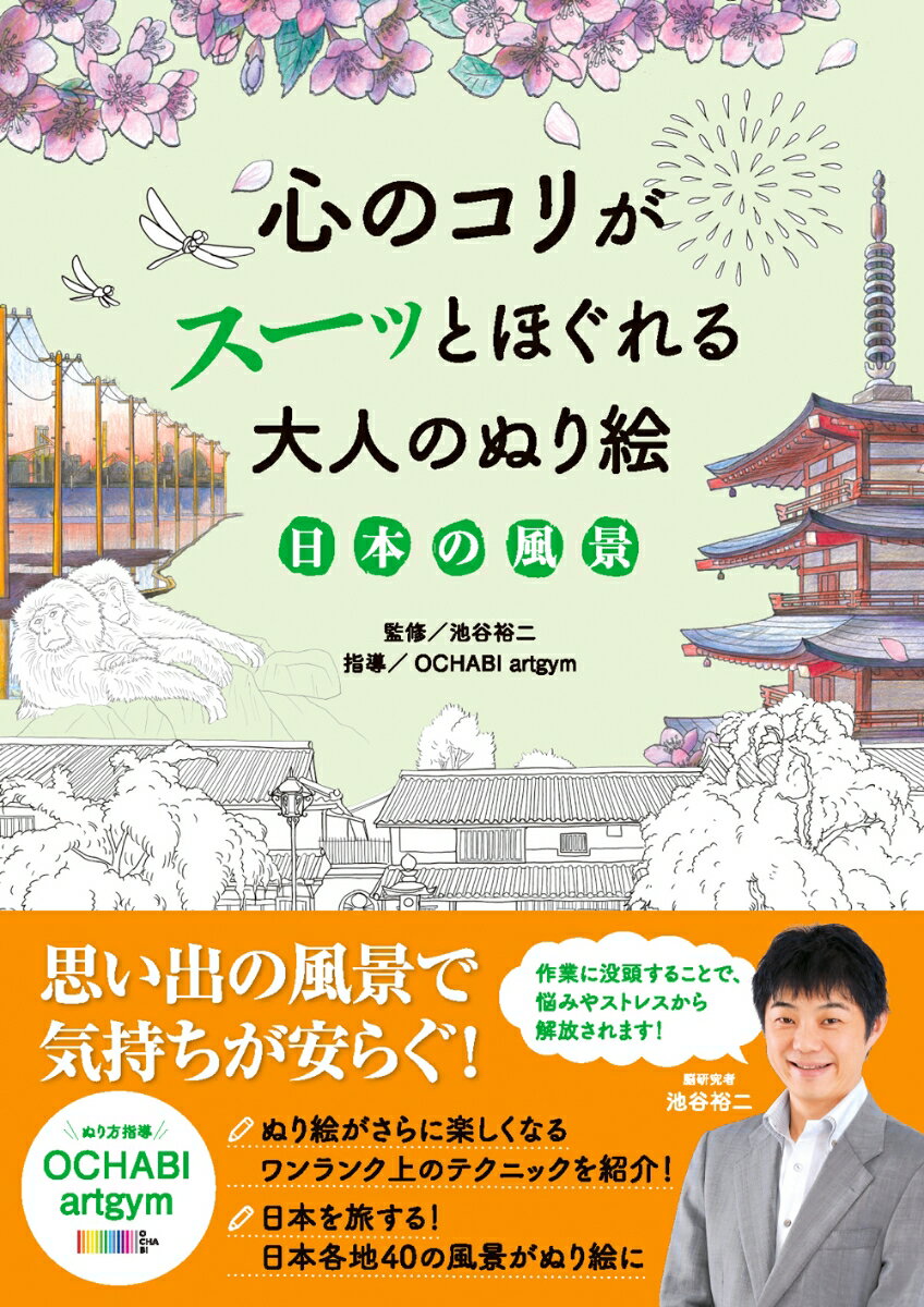 思い出の風景で気持ちが安らぐ！作業に没頭することで、悩みやストレスから解放されます！ぬり絵がさらに楽しくなるワンランク上のテクニックを紹介！日本を旅する！日本各地４０の風景がぬり絵に。