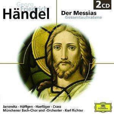 【輸入盤】『メサイア』全曲（ドイツ語版）　リヒター＆ミュンヘン・バッハ管、ヤノヴィッツ、ヘフリガー、他（2CD）