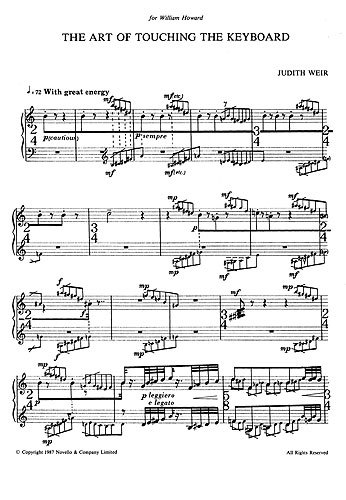 【輸入楽譜】ウィアー, Judith: ART OF TOUCHING THE KEYBOARD FOR PIANO, THE