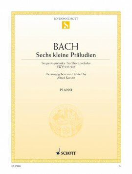 【輸入楽譜】バッハ, Johann Sebastian: 6つのプレリュード BWV 933-938/Kreutz編