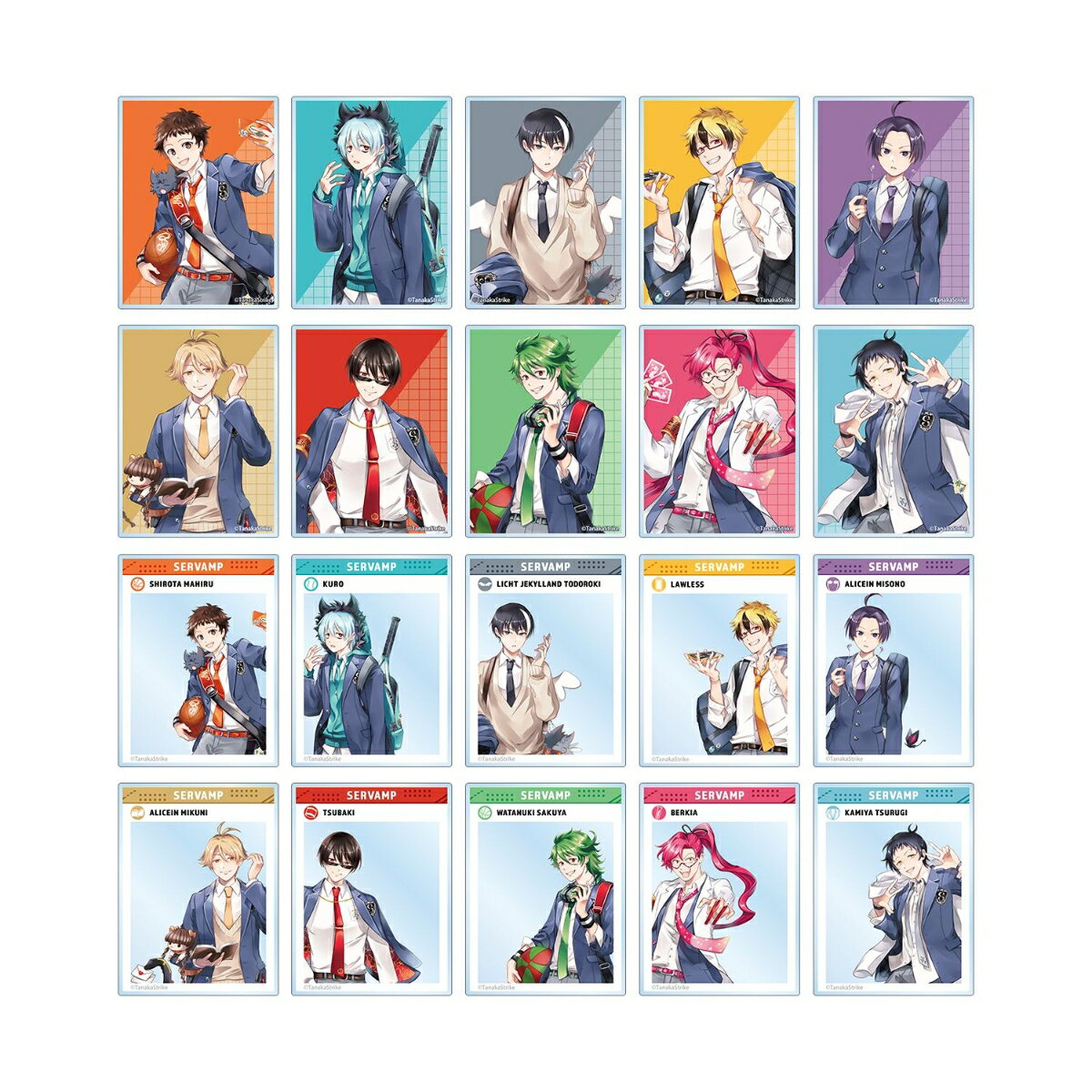『SERVAMP-サーヴァンプー』田中ストライク先生 描き下ろし 学園風ver. トレーディングアクリルカード(BOX＝20)