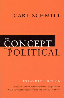 In this, his most influential work, legal theorist and political philosopher Carl Schmitt argues that liberalism's basis in individual rights cannot provide a reasonable justification for sacrificing oneself for the state--a critique as cogent today as when it first appeared. George Schwab's introduction to his translation of the 1932 German edition highlights Schmitt's intellectual journey through the turbulent period of German history leading to the Hitlerian one-party state. In addition to analysis by Leo Strauss and a foreword by Tracy B. Strong placing Schmitt's work into contemporary context, this expanded edition also includes a translation of Schmitt's 1929 lecture "The Age of Neutralizations and Depoliticizations," which the author himself added to the 1932 edition of the book. An essential update on a modern classic, "The Concept of the Political, Expanded Edition" belongs on the bookshelf of anyone interested in political theory or philosophy.